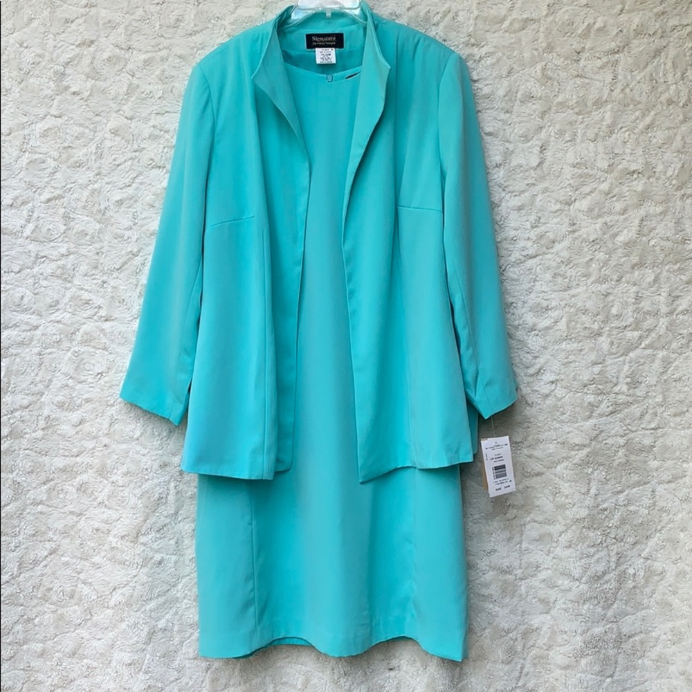 Signature by Hervé Benard Seafoam Dress Sz24W